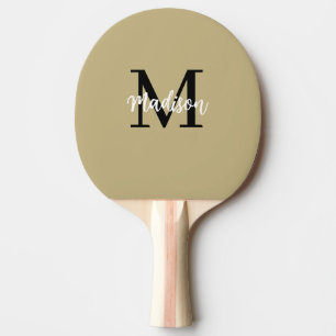 Raquette De Ping Pong Monogramme Moderne Tan Sable Noir