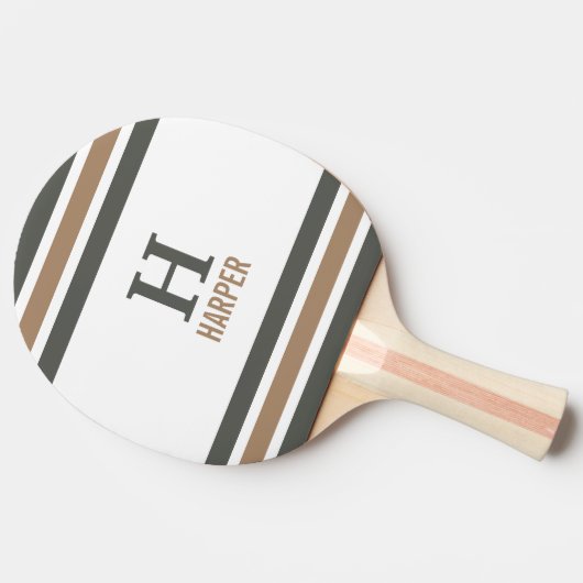 Raquette De Ping Pong Monogramme moderne trié (Côté)