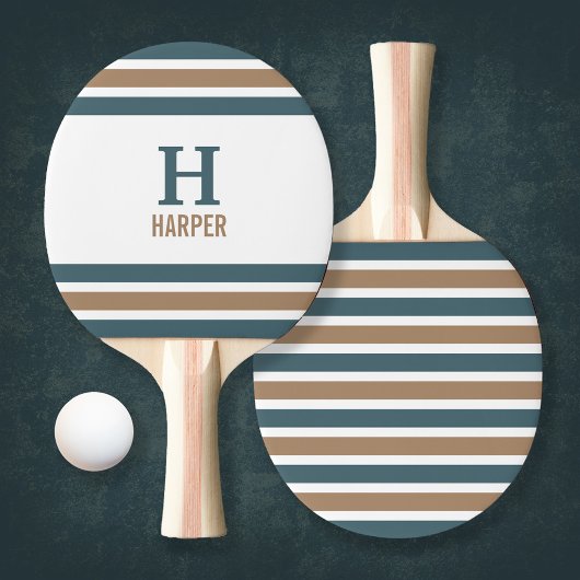 Raquette De Ping Pong Monogramme moderne trié