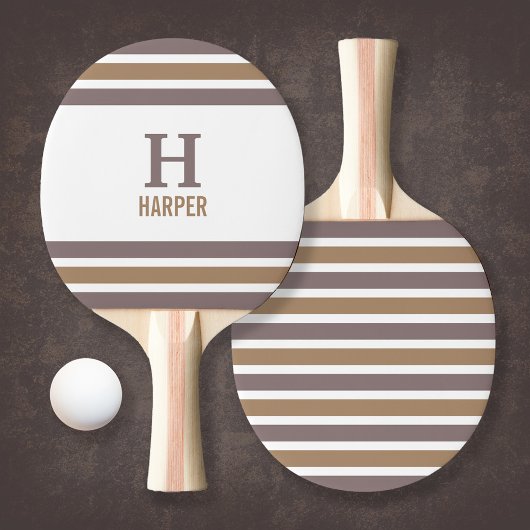 Raquette De Ping Pong Monogramme moderne trié