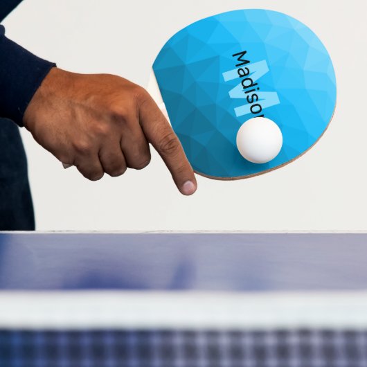 Raquette De Ping Pong Monogramme motif de maillage géométrique dégradé c (Insitu)