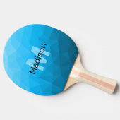 Raquette De Ping Pong Monogramme motif de maillage géométrique dégradé c (Côté)