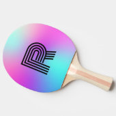 Raquette De Ping Pong Monogramme néon rose bleu et violet ombre (Côté)