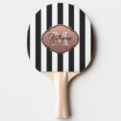 Raquette De Ping Pong Monogramme noir et blanc (Dos)