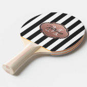 Raquette De Ping Pong Monogramme noir et blanc (Devant Angle)