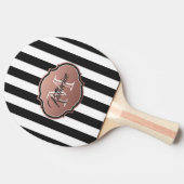 Raquette De Ping Pong Monogramme noir et blanc (Côté)