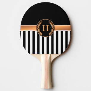 Raquette De Ping Pong Monogramme noir et or