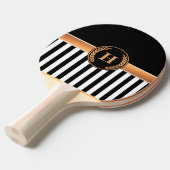 Raquette De Ping Pong Monogramme noir et or (Devant Angle)