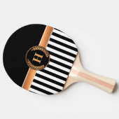Raquette De Ping Pong Monogramme noir et or (Côté)