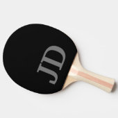 Raquette De Ping Pong Monogramme noir moderne (Côté)