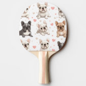 Raquette De Ping Pong Monogramme Personalized Adorable French Bulldog (Dos)