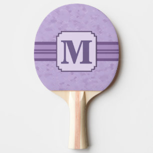 Raquette De Ping Pong Monogramme personnalisé de la Lavande violette