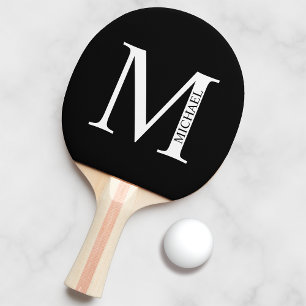 Raquette De Ping Pong Monogramme personnalisé et nom Ping Pong Paddle