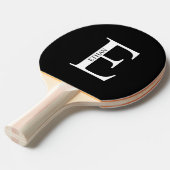 Raquette De Ping Pong Monogramme personnalisé et nom Ping Pong Paddle (Devant Angle)