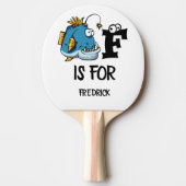 Raquette De Ping Pong monogramme personnalisé F est pour l'illustration (Devant)