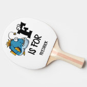 Raquette De Ping Pong monogramme personnalisé F est pour l'illustration (Côté)