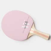 Raquette De Ping Pong Monogramme personnalisé rose vif moderne (Côté)