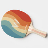 Raquette De Ping Pong Monogramme rayé par rétro volumineux personnel (Côté)