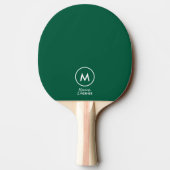 Raquette De Ping Pong Monogramme rayure bois couleur verte (Dos)