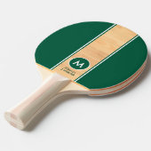 Raquette De Ping Pong Monogramme rayure bois couleur verte (Devant Angle)