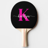 Raquette De Ping Pong Monogramme Rose Chaude Noir (Dos)