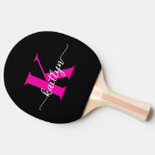 Raquette De Ping Pong Monogramme Rose Chaude Noir (Côté)