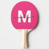 Raquette De Ping Pong Monogramme Rose Nom (Devant)