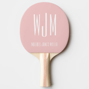 Raquette De Ping Pong Monogramme rose pâle