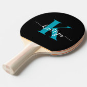 Raquette De Ping Pong Monogramme sarcelle noir (Devant Angle)