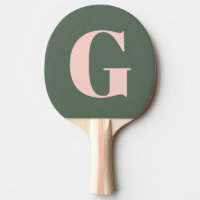 Monogramme simple gras personnalisé rose et vert