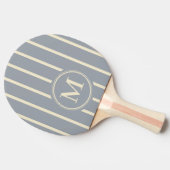 Raquette De Ping Pong Monogramme Striping Dove Gris Couleur Ping Paddle (Côté)