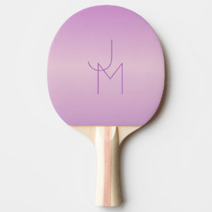 Raquette De Ping Pong Monogramme superposé unique Rose lavande doux