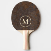 Raquette De Ping Pong Monogramme sur Tôle Rouillée (Dos)