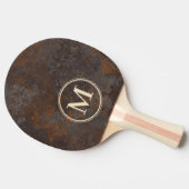 Raquette De Ping Pong Monogramme sur Tôle Rouillée (Côté)