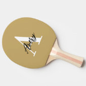Raquette De Ping Pong Monogramme tendance avec superposition de nom de s (Côté)
