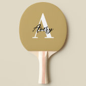 Raquette De Ping Pong Monogramme tendance avec superposition de nom de s