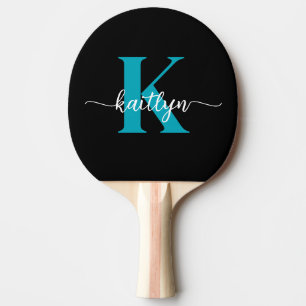 Raquette De Ping Pong Monogramme Turquoise noir