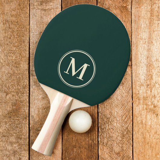 Raquette De Ping Pong Monogramme Uni Vert Sauge