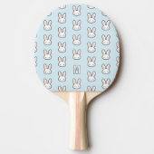 Raquette De Ping Pong Monogrammed Cute Bunny Face Rabbit Pattern (Devant)