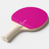Raquette de ping pong monogrammée rose chaud (Devant Angle)