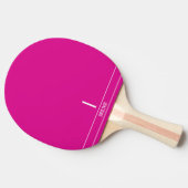 Raquette de ping pong monogrammée rose chaud (Côté)