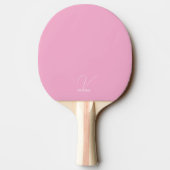 Raquette de Ping Pong Monogrammée Rose Pâle (Dos)