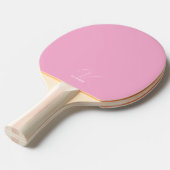 Raquette de Ping Pong Monogrammée Rose Pâle (Devant Angle)