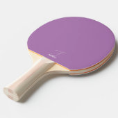 Raquette de ping pong monogrammée violet pâle (Devant Angle)