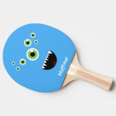Raquette De Ping Pong Monstre bleu mignon fou drôle unique (Côté)