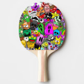Raquette De Ping Pong Monstres caractères mignons Motif d'Halloween (Devant)