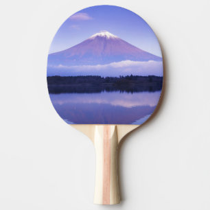 Raquette De Ping Pong Mont Fuji avec nuage lenticulaire, lac Motosu,
