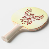 Raquette De Ping Pong Montées rouges de Phoenix (Devant Angle)