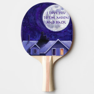 Raquette De Ping Pong Montre Lune