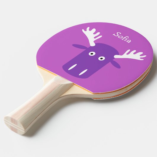 Raquette De Ping Pong Moose Head PopArt personnalisé monogramme ping pon (Dos Angle)